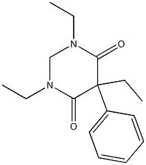 5-Ethyl-5-phenyl-2,5-dihydro-1-ethyl-3-ethylpyrimidine-4,6(1H,3H)-dione Struktur