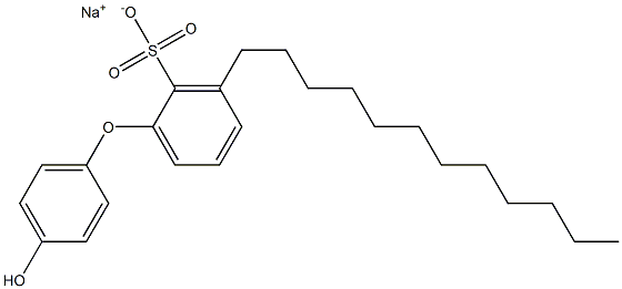 4'-Hydroxy-3-dodecyl[oxybisbenzene]-2-sulfonic acid sodium salt 结构式