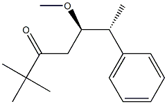 (5R,6R)-5-メトキシ-2,2-ジメチル-6-フェニル-3-ヘプタノン 化学構造式