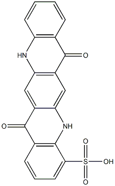 5,7,12,14-Tetrahydro-7,14-dioxoquino[2,3-b]acridine-4-sulfonic acid Struktur