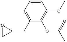Acetic acid 2-(2,3-epoxypropan-1-yl)-6-methoxyphenyl ester Structure