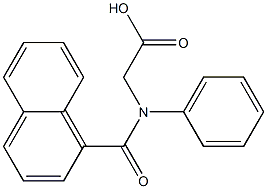 [N-(1-ナフトイル)-N-フェニルアミノ]酢酸 化学構造式