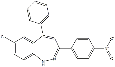 7-Chloro-5-phenyl-3-(4-nitrophenyl)-1H-1,2-benzodiazepine Structure