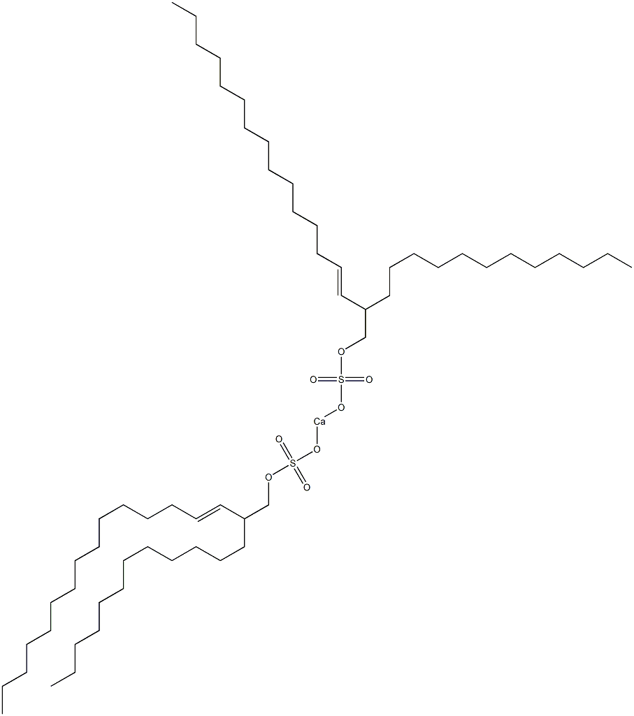 Bis(2-dodecyl-3-heptadecenyloxysulfonyloxy)calcium Structure