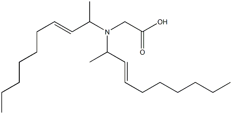 N,N-ジ(3-デセン-2-イル)アミノ酢酸 化学構造式