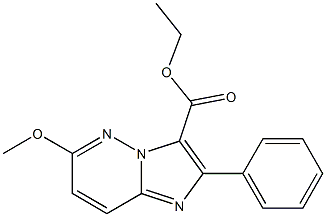 6-Methoxy-2-phenylimidazo[1,2-b]pyridazine-3-carboxylic acid ethyl ester 结构式