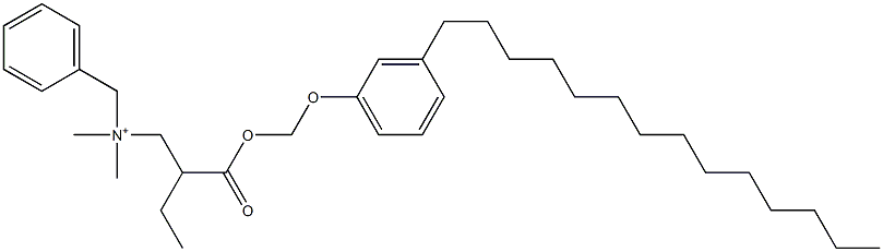 N,N-Dimethyl-N-benzyl-N-[2-[[(3-tetradecylphenyloxy)methyl]oxycarbonyl]butyl]aminium,,结构式