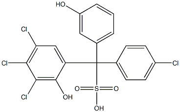 (4-Chlorophenyl)(3,4,5-trichloro-2-hydroxyphenyl)(3-hydroxyphenyl)methanesulfonic acid