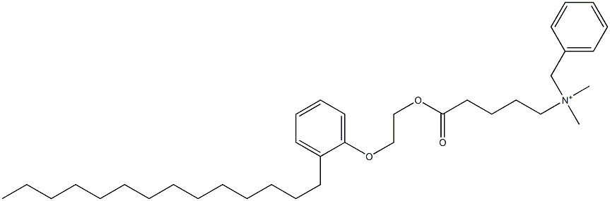  N,N-Dimethyl-N-benzyl-N-[4-[[2-(2-tetradecylphenyloxy)ethyl]oxycarbonyl]butyl]aminium