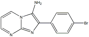 2-(4-ブロモフェニル)-3-アミノイミダゾ[1,2-a]ピリミジン 化学構造式
