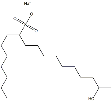 17-Hydroxyoctadecane-8-sulfonic acid sodium salt,,结构式