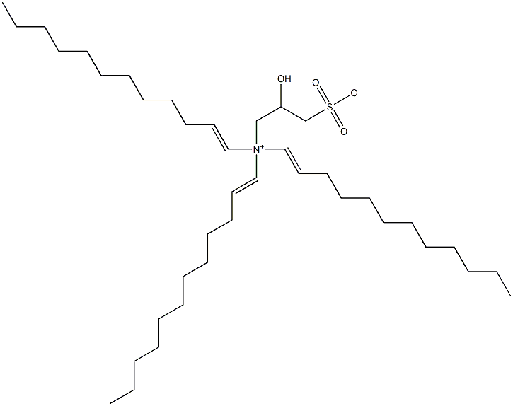 N,N-Di(1-dodecenyl)-N-(2-hydroxy-3-sulfonatopropyl)-1-dodecen-1-aminium Structure