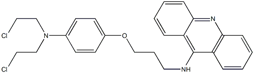 N-[3-[4-[Bis(2-chloroethyl)amino]phenoxy]propyl]-9-acridinamine Structure