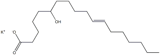 (E)-6-Hydroxy-11-octadecenoic acid potassium salt,,结构式