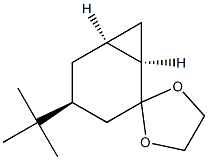 (1R,4S,6S)-4-tert-ブチルビシクロ[4.1.0]ヘプタン-2-オンエチレンアセタール 化学構造式