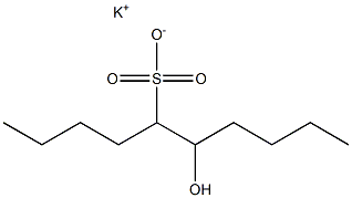 6-ヒドロキシデカン-5-スルホン酸カリウム 化学構造式