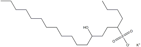 8-Hydroxyicosane-5-sulfonic acid potassium salt Struktur