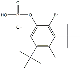 Phosphoric acid bis(tert-butyl)[2-bromo-4-methylphenyl] ester,,结构式