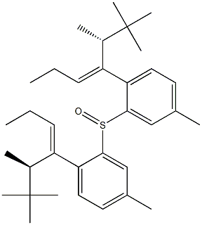 [(E)-1-[(R)-1-メチルネオペンチル]-1-ブテニル]p-トリルスルホキシド 化学構造式
