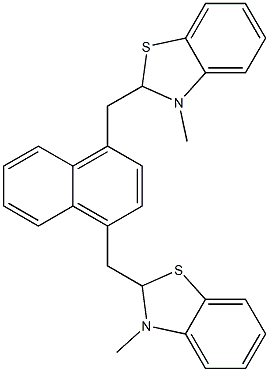 2,2'-(Naphthalene-1,4-diylbismethylene)bis(2,3-dihydro-3-methylbenzothiazole) Structure