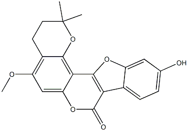 3,4-Dihydro-2,2-dimethyl-11-hydroxy-5-methoxy-2H,8H-benzofuro[3,2-c]pyrano[2,3-f][1]benzopyran-8-one