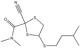 5-Isopentylthio-2-(dimethylaminocarbonyl)-1,3-dithiolane-2-carbonitrile Structure