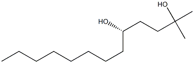(4S)-4-ヒドロキシ-1,1-ジメチル-1-ドデカノール 化学構造式