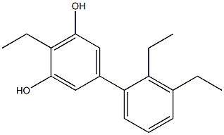 2-Ethyl-5-(2,3-diethylphenyl)benzene-1,3-diol Structure
