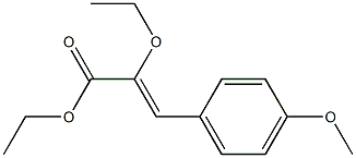 (Z)-3-(4-Methoxyphenyl)-2-ethoxyacrylic acid ethyl ester Struktur