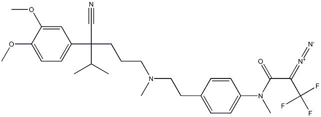 2-(3,4-Dimethoxyphenyl)-2-isopropyl-5-[N-[4-(N-methyl-2-diazo-3,3,3-trifluoropropionylamino)phenethyl]methylamino]valeronitrile