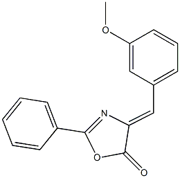 2-Phenyl-4-[(Z)-(3-methoxyphenyl)methylene]-2-oxazolin-5-one Struktur