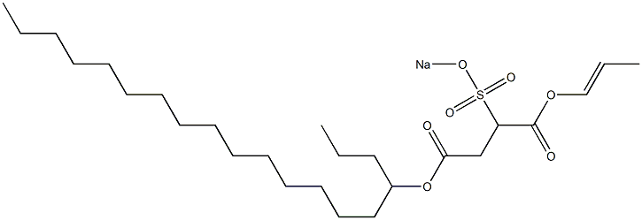 2-(Sodiosulfo)succinic acid 4-nonadecyl 1-(1-propenyl) ester 结构式