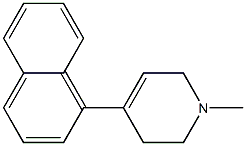 1,2,3,6-Tetrahydro-1-methyl-4-(1-naphtyl)pyridine Structure