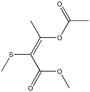 3-Acetoxy-2-methylthio-2-butenoic acid methyl ester Struktur