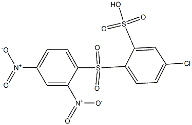 5-Chloro-2-[(2,4-dinitrophenyl)sulfonyl]benzenesulfonic acid Structure