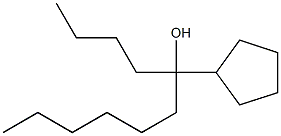 1-Butyl-1-cyclopentyl-1-heptanol Structure