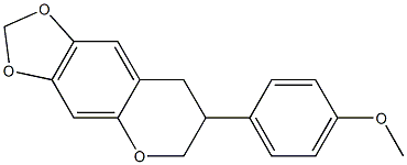 7,8-Dihydro-7-(4-methoxyphenyl)-6H-1,3-dioxolo[4,5-g][1]benzopyran,,结构式