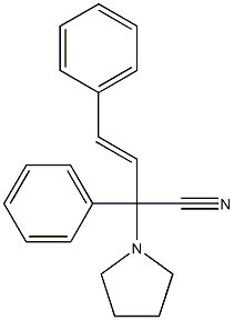 2,4-ジフェニル-2-(1-ピロリジニル)-3-ブテンニトリル 化学構造式