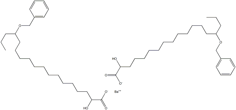 Bis(15-benzyloxy-2-hydroxystearic acid)barium salt Structure