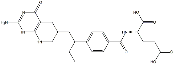 N-[4-[2-[(2-Amino-1,4,5,6,7,8-hexahydro-4-oxopyrido[2,3-d]pyrimidin)-6-yl]-1-ethylethyl]benzoyl]-L-glutamic acid