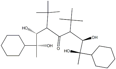 tert-Butyl[(2R,3R)-2,3-dihydroxy-3-cyclohexylbutyl] ketone 结构式