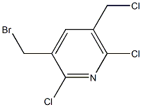 2,6-Dichloro-3-(bromomethyl)-5-(chloromethyl)pyridine,,结构式