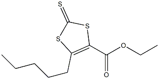 5-Pentyl-2-thioxo-1,3-dithiole-4-carboxylic acid ethyl ester,,结构式