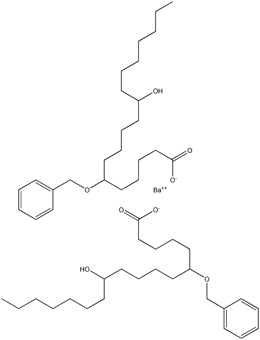 Bis(6-benzyloxy-11-hydroxystearic acid)barium salt Struktur