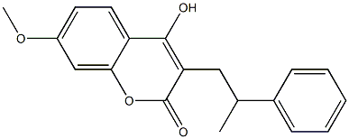 7-Methoxy-3-(2-phenylpropyl)-4-hydroxy-2H-1-benzopyran-2-one 结构式