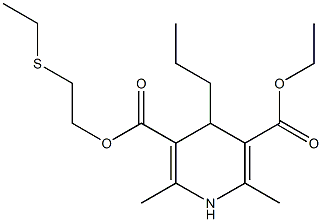  2,6-Dimethyl-4-propyl-1,4-dihydropyridine-3,5-dicarboxylic acid 3-[2-(ethylthio)ethyl]5-ethyl ester