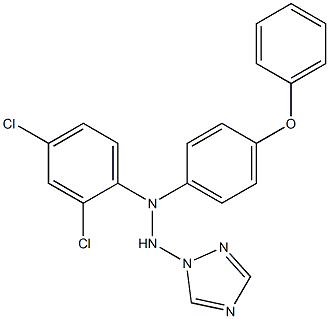 1-(1H-1,2,4-Triazol-1-yl)-2-[4-phenoxyphenyl]-2-(2,4-dichlorophenyl)hydrazine,,结构式