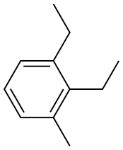 1,2-ジエチル-3-メチルベンゼン 化学構造式