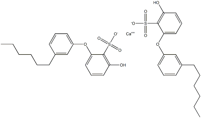 Bis(3-hydroxy-3'-hexyl[oxybisbenzene]-2-sulfonic acid)calcium salt Structure