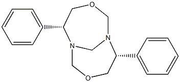 (5R,10R)-5,10-Diphenyl-3,8-dioxa-1,6-diazabicyclo[4.4.1]undecane Struktur
